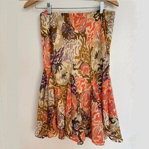 Ralph Lauren Womens Georgette Floral Print Flare Summer Skirt, size PM